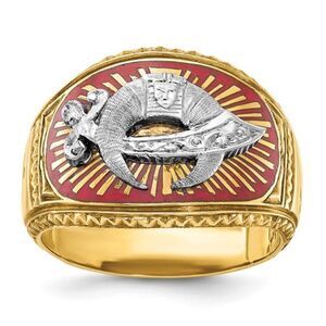 10k Gold Men's Masonic Shriner's Ring by IBGOODMAN